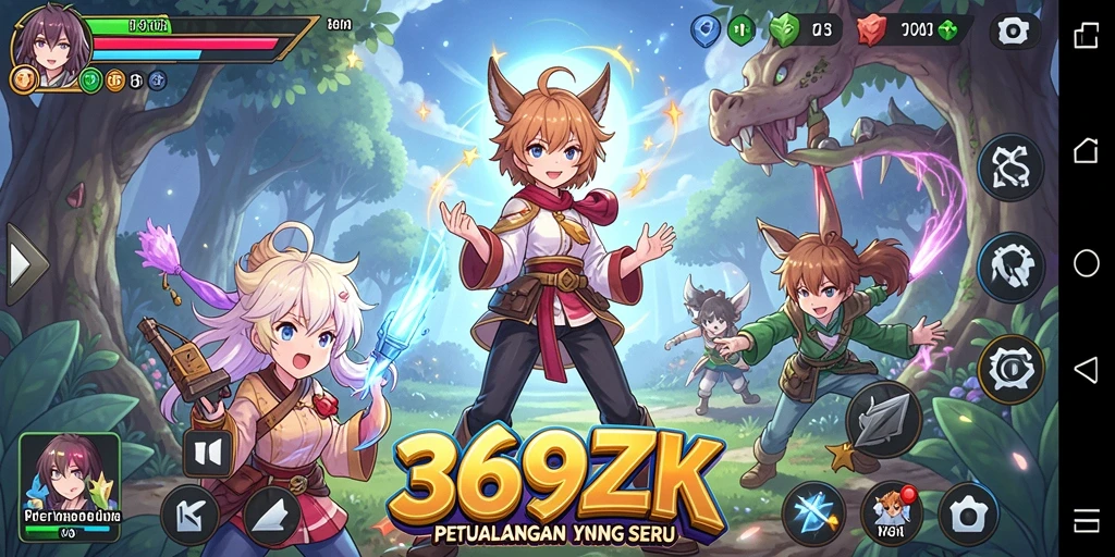 Tampilan menarik dari gameplay Anime di 369ZK.