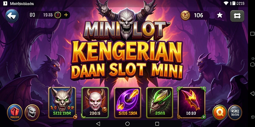 Tampilkan gameplay menyeramkan MINISLOT dengan suasana yang menegangkan.