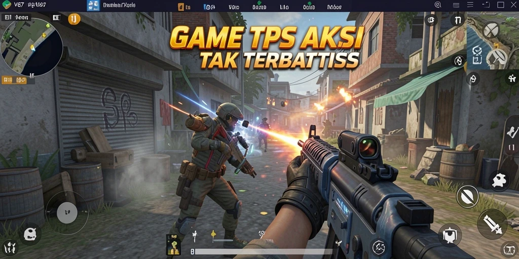 Tampilan gameplay dinamis dari V87 dengan aksi menyerang yang mendebarkan.